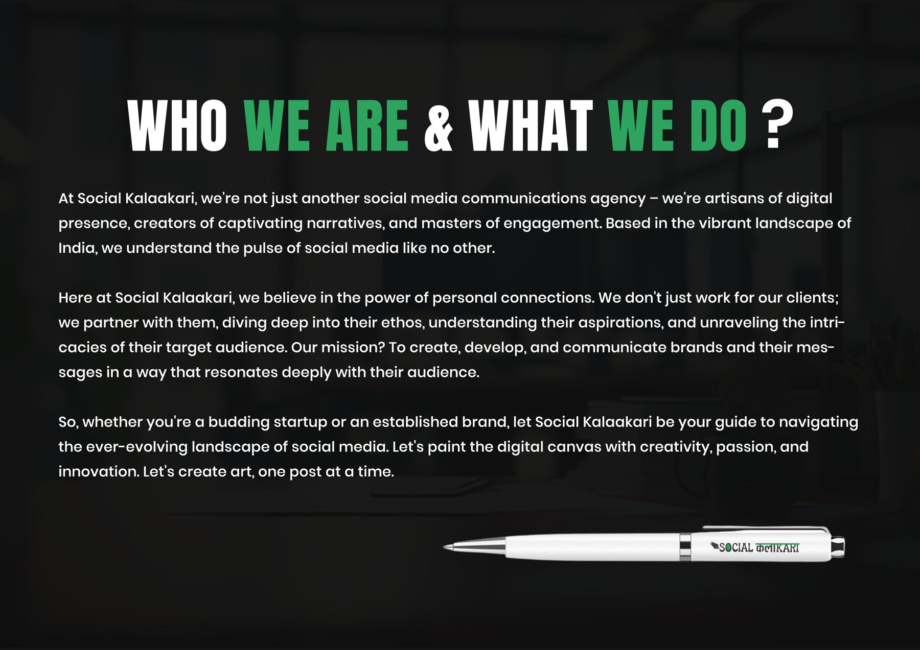 Social Kalaakari — who we are